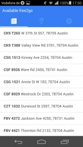 See a list of all free2go in a given city.
