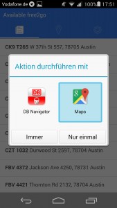 Get directions to any car with the Google Maps app.